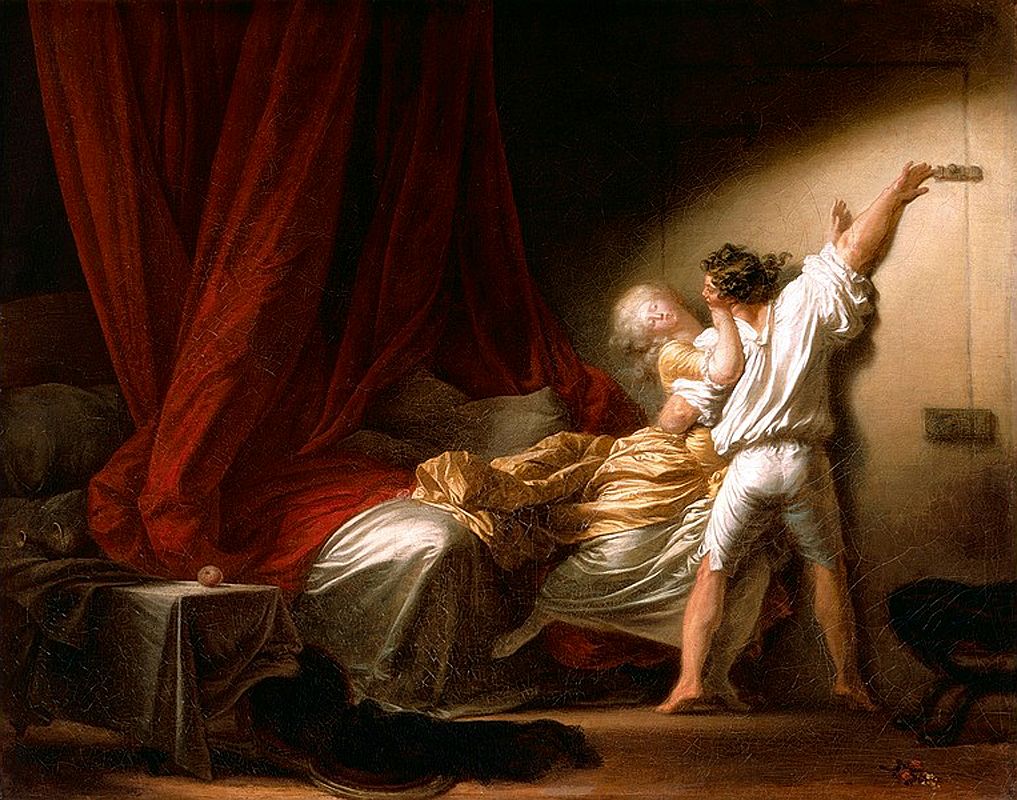 Paris Louvre Painting 1778 Jean-Honore Fragonard - The Bolt 